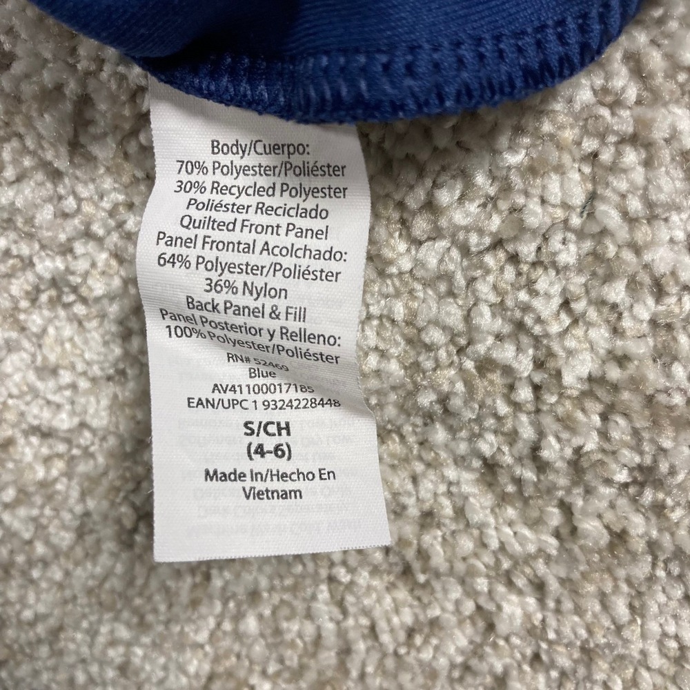 Avia Womens Small 4-6 Navy Blue Quilted Front 1/4 Zip Pullover Jacket Excellent - Picture 6 of 7